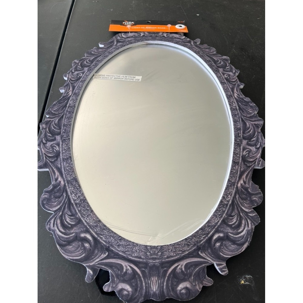 Haunted House Mirror Mask Costume Gothic Spooky Halloween Foam Light Up